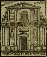 Picture 59 of 366 from Descrittione di Roma antica e moderna : nella quale si contengono chiese, monasterij, hospedali, compagnie, collegij e seminarij, tempij, teatri, anfiteatri, naumachie, cerchi, fori, curie, palazzi, e statue, librerie, musei, pitture, sculture, & i nomi de gli artefici : indice de'sommi pontefici, imperatori e duchi : con due copiosissime tauole (1643), leaf 160