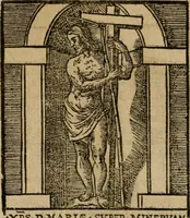An illustration from Descrittione di Roma antica e moderna : nella quale si contengono chiese, monasterij, hospedali, compagnie, collegij e seminarij, tempij, teatri, anfiteatri, naumachie, cerchi, fori, curie, palazzi, e statue, librerie, musei, pitture, sculture, & i nomi de gli artefici : indice de'sommi pontefici, imperatori e duchi : con due copiosissime tauole (1643)