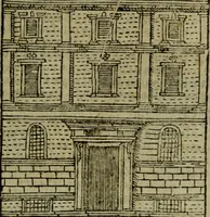 An illustration from Descrittione di Roma antica e moderna : nella quale si contengono chiese, monasterij, hospedali, compagnie, collegij e seminarij, tempij, teatri, anfiteatri, naumachie, cerchi, fori, curie, palazzi, e statue, librerie, musei, pitture, sculture, & i nomi de gli artefici : indice de'sommi pontefici, imperatori e duchi : con due copiosissime tauole (1643)