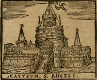 Picture 159 of 366 from Descrittione di Roma antica e moderna : nella quale si contengono chiese, monasterij, hospedali, compagnie, collegij e seminarij, tempij, teatri, anfiteatri, naumachie, cerchi, fori, curie, palazzi, e statue, librerie, musei, pitture, sculture, & i nomi de gli artefici : indice de'sommi pontefici, imperatori e duchi : con due copiosissime tauole (1643), leaf 461