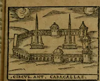 Picture 177 of 366 from Descrittione di Roma antica e moderna : nella quale si contengono chiese, monasterij, hospedali, compagnie, collegij e seminarij, tempij, teatri, anfiteatri, naumachie, cerchi, fori, curie, palazzi, e statue, librerie, musei, pitture, sculture, & i nomi de gli artefici : indice de'sommi pontefici, imperatori e duchi : con due copiosissime tauole (1643), leaf 502