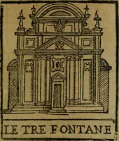 Picture 18 of 366 from Descrittione di Roma antica e moderna : nella quale si contengono chiese, monasterij, hospedali, compagnie, collegij e seminarij, tempij, teatri, anfiteatri, naumachie, cerchi, fori, curie, palazzi, e statue, librerie, musei, pitture, sculture, & i nomi de gli artefici : indice de'sommi pontefici, imperatori e duchi : con due copiosissime tauole (1643), leaf 56