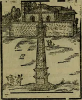 An illustration from Descrittione di Roma antica e moderna : nella quale si contengono chiese, monasterij, hospedali, compagnie, collegij e seminarij, tempij, teatri, anfiteatri, naumachie, cerchi, fori, curie, palazzi, e statue, librerie, musei, pitture, sculture, & i nomi de gli artefici : indice de'sommi pontefici, imperatori e duchi : con due copiosissime tauole (1643)