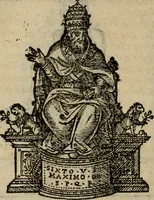 An illustration from Descrittione di Roma antica e moderna : nella quale si contengono chiese, monasterij, hospedali, compagnie, collegij e seminarij, tempij, teatri, anfiteatri, naumachie, cerchi, fori, curie, palazzi, e statue, librerie, musei, pitture, sculture, & i nomi de gli artefici : indice de'sommi pontefici, imperatori e duchi : con due copiosissime tauole (1643)