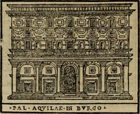 Picture 293 of 366 from Descrittione di Roma antica e moderna : nella quale si contengono chiese, monasterij, hospedali, compagnie, collegij e seminarij, tempij, teatri, anfiteatri, naumachie, cerchi, fori, curie, palazzi, e statue, librerie, musei, pitture, sculture, & i nomi de gli artefici : indice de'sommi pontefici, imperatori e duchi : con due copiosissime tauole (1643), leaf 737