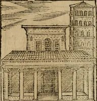 Picture 30 of 366 from Descrittione di Roma antica e moderna : nella quale si contengono chiese, monasterij, hospedali, compagnie, collegij e seminarij, tempij, teatri, anfiteatri, naumachie, cerchi, fori, curie, palazzi, e statue, librerie, musei, pitture, sculture, & i nomi de gli artefici : indice de'sommi pontefici, imperatori e duchi : con due copiosissime tauole (1643), leaf 75