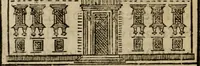 An illustration from Descrittione di Roma antica e moderna : nella quale si contengono chiese, monasterij, hospedali, compagnie, collegij e seminarij, tempij, teatri, anfiteatri, naumachie, cerchi, fori, curie, palazzi, e statue, librerie, musei, pitture, sculture, & i nomi de gli artefici : indice de'sommi pontefici, imperatori e duchi : con due copiosissime tauole (1643)