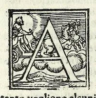 An illustration from Descrittione di tvtta Italia ... : nella quale si contiene il sito di essa, l'origine, et le signorie delle città & delle castella co i nomi antichi & moderni, i costumi de popoli, le conditioni de paesi, et piv gli hvomini famosi che l'hanno illustrata, i monti, i laghi, i fiumi, le fontane, i bagni, le minere, con tutte l'opre marauigliose in lei dalla natura prodotte (1551)