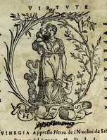 An illustration from Descrittione di tvtta Italia ... : nella quale si contiene il sito di essa, l'origine, et le signorie delle città & delle castella co i nomi antichi & moderni, i costumi de popoli, le conditioni de paesi, et piv gli hvomini famosi che l'hanno illustrata, i monti, i laghi, i fiumi, le fontane, i bagni, le minere, con tutte l'opre marauigliose in lei dalla natura prodotte (1551)
