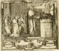 An illustration from Descrizion delle feste fatte in Firenze per la canonizzazione di Sto. Andrea Corsini (1632)