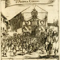 An illustration from Descrizion delle feste fatte in Firenze per la canonizzazione di Sto. Andrea Corsini (1632)