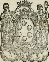 An illustration from Descrizione delle pompe e delle feste fatte nella venuta alla città di Firenze del sereniss. don Vincenzio Gonzaga, principe di Mantoua e del Monferrato : per la serenissima d. Leonora de' Medici, principessa di Toscana, sua consorte (1584)