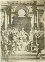 An illustration from Descrizione del regale apparato per le nozze della serenissima Madama Cristina di Loreno, moglie del serenissimo don Ferdinando Medici, III. granduca di Toscana (1589)