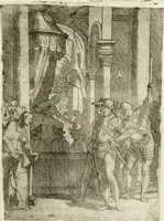 An illustration from Descrizione del regale apparato per le nozze della serenissima Madama Cristina di Loreno, moglie del serenissimo don Ferdinando Medici, III. granduca di Toscana (1589)