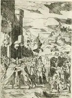 An illustration from Descrizione del regale apparato per le nozze della serenissima Madama Cristina di Loreno, moglie del serenissimo don Ferdinando Medici, III. granduca di Toscana (1589)