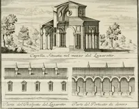 An illustration from Descrizione di Milano : ornata con molti disegni in rame delle fabbriche più cospicue, che si trovano in questa metropoli (1737)