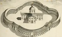 An illustration from Descrizione di Milano : ornata con molti disegni in rame delle fabbriche più cospicue, che si trovano in questa metropoli (1737)