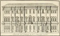 An illustration from Descrizione di Milano : ornata con molti disegni in rame delle fabbriche più cospicue, che si trovano in questa metropoli (1737)