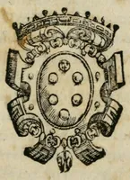 An illustration from Descrizione di tutte le feste, e mascherate fatte in Firenze per il carnouale, questo anno, 1567 : e insieme l'ordine del battesimo della primogenita dell'illust. & eccell. S. principe di Firenze, e Siena, con gl'intermedij della commedia, et dell'apparato fatto per detto battesimo (1567)