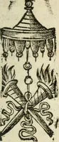 An illustration from Des decorations funebres, ou il est amplement traite' des tentures, des lumieres, des mausolées, catafalques, inscriptions & autres ornemens funebres; avec tout ce qui s'est fait de plus considerable depuis plus d'un siecle, pour les papes, empereurs, rois, reines, cardinaux, princes, prelats, sçavans & personnes illustres en naissance, vertu & dignitè, &c. .. (1684)