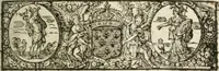 An illustration from Des decorations funebres, ou il est amplement traite' des tentures, des lumieres, des mausolées, catafalques, inscriptions & autres ornemens funebres; avec tout ce qui s'est fait de plus considerable depuis plus d'un siecle, pour les papes, empereurs, rois, reines, cardinaux, princes, prelats, sçavans & personnes illustres en naissance, vertu & dignitè, &c. .. (1684)
