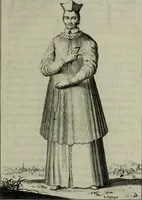 An illustration from Figures des differents habits des chanoines reguliers en ce siecle : auec vn discours sur les habits anciens et modernes de chanoines tant seculiers, que reguliers (1666)