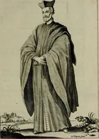 An illustration from Figures des differents habits des chanoines reguliers en ce siecle : auec vn discours sur les habits anciens et modernes de chanoines tant seculiers, que reguliers (1666)