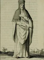 An illustration from Figures des differents habits des chanoines reguliers en ce siecle : auec vn discours sur les habits anciens et modernes de chanoines tant seculiers, que reguliers (1666)