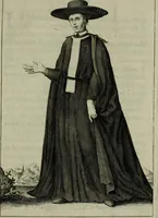 An illustration from Figures des differents habits des chanoines reguliers en ce siecle : auec vn discours sur les habits anciens et modernes de chanoines tant seculiers, que reguliers (1666)