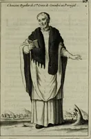 An illustration from Figures des differents habits des chanoines reguliers en ce siecle : auec vn discours sur les habits anciens et modernes de chanoines tant seculiers, que reguliers (1666)