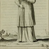 An illustration from Figures des differents habits des chanoines reguliers en ce siecle : auec vn discours sur les habits anciens et modernes de chanoines tant seculiers, que reguliers (1666)