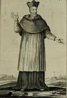An illustration from Figures des differents habits des chanoines reguliers en ce siecle : auec vn discours sur les habits anciens et modernes de chanoines tant seculiers, que reguliers (1666)
