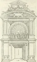 Picture 33 of 34 from De seer wonderlijcke, schoone, triumphelijcke incompst, van den hooghmogenden Prince Philips, Prince van Spaignen, Caroli des vijfden, Keysers sone : inde stadt van Antwerpen, anno M.CCCCC.XLIX (1550), leaf 105