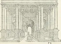 Picture 11 of 34 from De seer wonderlijcke, schoone, triumphelijcke incompst, van den hooghmogenden Prince Philips, Prince van Spaignen, Caroli des vijfden, Keysers sone : inde stadt van Antwerpen, anno M.CCCCC.XLIX (1550), leaf 46