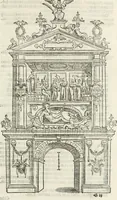 An illustration from De seer wonderlijcke, schoone, triumphelijcke incompst, van den hooghmogenden Prince Philips, Prince van Spaignen, Caroli des vijfden, Keysers sone : inde stadt van Antwerpen, anno M.CCCCC.XLIX (1550)