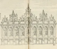 An illustration from De seer wonderlijcke, schoone, triumphelijcke incompst, van den hooghmogenden Prince Philips, Prince van Spaignen, Caroli des vijfden, Keysers sone : inde stadt van Antwerpen, anno M.CCCCC.XLIX (1550)