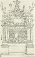 An illustration from De seer wonderlijcke, schoone, triumphelijcke incompst, van den hooghmogenden Prince Philips, Prince van Spaignen, Caroli des vijfden, Keysers sone : inde stadt van Antwerpen, anno M.CCCCC.XLIX (1550)