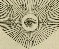 An illustration from Des gottseeligen hocherleuchteten Jacob Böhmens teutonici Philosophi Alle theosophische Wercken : darinnen alle tieffe Geheimnüsse Gottes der ewigen und zeitlichen Natur und Creatur : samt dem wahren Grunde christlicher Religion und der Gottseeligkeit, nach dem apostolischen Gezeugnüss offenbahrer werden : theils aus des Authoris eigenen Originalen, theils aus den ersten und nachgesehenen besten Copyen auffs fleissigste corrigiret : und in Beyfügung etlicher Clavium so vorhin noch nie gedruckt, nebenst einem zweyfachen Register : den Liebhabern göttlicher und natürlicher Weissheit zum besten an Tag gegeben (1682)