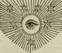 An illustration from Des gottseeligen hocherleuchteten Jacob Böhmens teutonici Philosophi Alle theosophische Wercken : darinnen alle tieffe Geheimnüsse Gottes der ewigen und zeitlichen Natur und Creatur : samt dem wahren Grunde christlicher Religion und der Gottseeligkeit, nach dem apostolischen Gezeugnüss offenbahrer werden : theils aus des Authoris eigenen Originalen, theils aus den ersten und nachgesehenen besten Copyen auffs fleissigste corrigiret : und in Beyfügung etlicher Clavium so vorhin noch nie gedruckt, nebenst einem zweyfachen Register : den Liebhabern göttlicher und natürlicher Weissheit zum besten an Tag gegeben (1682)
