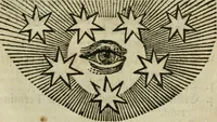 An illustration from Des gottseeligen hocherleuchteten Jacob Böhmens teutonici Philosophi Alle theosophische Wercken : darinnen alle tieffe Geheimnüsse Gottes der ewigen und zeitlichen Natur und Creatur : samt dem wahren Grunde christlicher Religion und der Gottseeligkeit, nach dem apostolischen Gezeugnüss offenbahrer werden : theils aus des Authoris eigenen Originalen, theils aus den ersten und nachgesehenen besten Copyen auffs fleissigste corrigiret : und in Beyfügung etlicher Clavium so vorhin noch nie gedruckt, nebenst einem zweyfachen Register : den Liebhabern göttlicher und natürlicher Weissheit zum besten an Tag gegeben (1682)