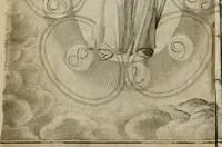 An illustration from Des gottseeligen hocherleuchteten Jacob Böhmens teutonici Philosophi Alle theosophische Wercken : darinnen alle tieffe Geheimnüsse Gottes der ewigen und zeitlichen Natur und Creatur : samt dem wahren Grunde christlicher Religion und der Gottseeligkeit, nach dem apostolischen Gezeugnüss offenbahrer werden : theils aus des Authoris eigenen Originalen, theils aus den ersten und nachgesehenen besten Copyen auffs fleissigste corrigiret : und in Beyfügung etlicher Clavium so vorhin noch nie gedruckt, nebenst einem zweyfachen Register : den Liebhabern göttlicher und natürlicher Weissheit zum besten an Tag gegeben (1682)