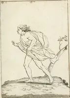 An illustration from Des Herrn Leonhard von Vinci, ersten Mahlers in Florenz, Praktisches Werk von der Mahlerey : worinnen diese vortrefliche Kunst hauptsächlich nach geometrisch- optisch- und mechanischen Grunden gelehret : wie auch nach anatomischen Regeln die verschiedenen Stellungen, Bewegungen und Berrichtungen der Glieder des menschlichen Körpors, deutlich vorgestellet wird (1786)