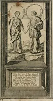 An illustration from Des Hocherleuchteten Sel. Johann Arndts, General-Superintendentens des Fürstenthums Lüneburg, Fünff geistreiche Bücher, vom wahren Christenthum ... : Welchen noch beygefüget drey andere kleine Bücher welchen zu des sel. Joahnn Arndts wahren Christenthum gehörig .. (1740)