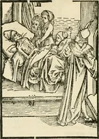 An illustration from Des hochwirdigen doctor Keiserspergs narenschiff : so er gepredigt hat zü Strassburg in der hohen stifft daselbst Predictãt d. zeit i498 dis geprediget :vnd vss latin in tütsch bracht, darin vil weissheit ist zü lerne, vnd leert auch die narreschel hinweck werffen ist nütz vnd güt alen menschen (1520)