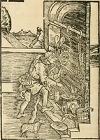 An illustration from Des hochwirdigen doctor Keiserspergs narenschiff : so er gepredigt hat zü Strassburg in der hohen stifft daselbst Predictãt d. zeit i498 dis geprediget :vnd vss latin in tütsch bracht, darin vil weissheit ist zü lerne, vnd leert auch die narreschel hinweck werffen ist nütz vnd güt alen menschen (1520)