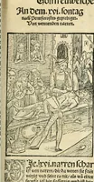 An illustration from Des hochwirdigen doctor Keiserspergs narenschiff : so er gepredigt hat zü Strassburg in der hohen stifft daselbst Predictãt d. zeit i498 dis geprediget :vnd vss latin in tütsch bracht, darin vil weissheit ist zü lerne, vnd leert auch die narreschel hinweck werffen ist nütz vnd güt alen menschen (1520)