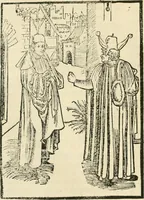An illustration from Des hochwirdigen doctor Keiserspergs narenschiff : so er gepredigt hat zü Strassburg in der hohen stifft daselbst Predictãt d. zeit i498 dis geprediget :vnd vss latin in tütsch bracht, darin vil weissheit ist zü lerne, vnd leert auch die narreschel hinweck werffen ist nütz vnd güt alen menschen (1520)