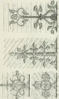 An illustration from Designs for Gothic ornaments & furniture, after the ancient manner, for ecclesiastical and domestic purposes, for the use of architects, and workers in metal, stone, wood, etc., etc (1854)
