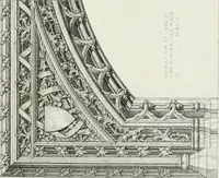 An illustration from Designs for Gothic ornaments & furniture, after the ancient manner, for ecclesiastical and domestic purposes, for the use of architects, and workers in metal, stone, wood, etc., etc (1854)
