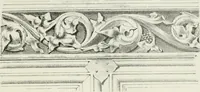 An illustration from Designs for Gothic ornaments & furniture, after the ancient manner, for ecclesiastical and domestic purposes, for the use of architects, and workers in metal, stone, wood, etc., etc (1854)